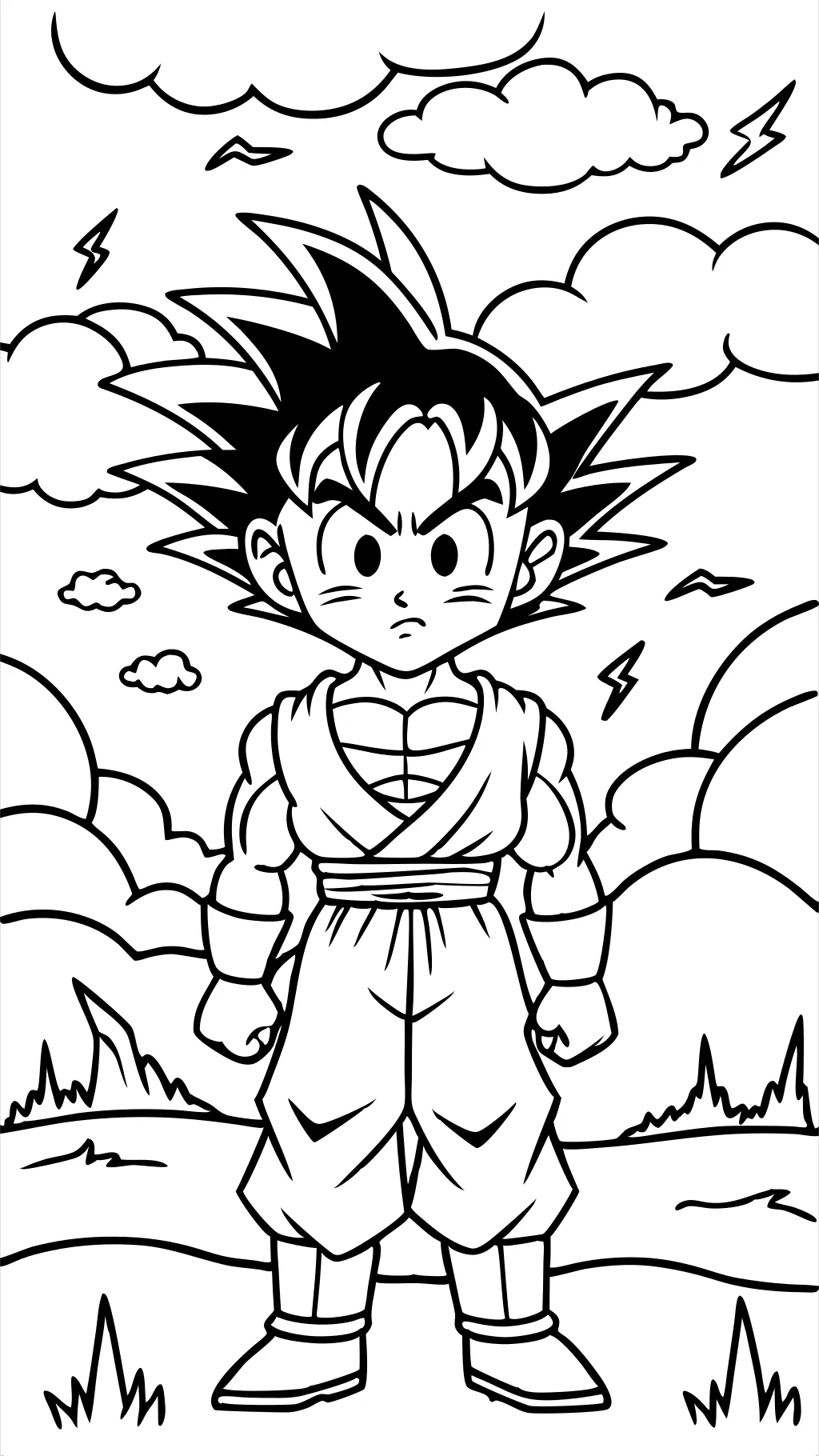 Página para colorear de Dragonball Z